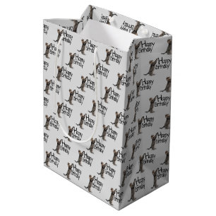 Sac Cadeau Moyen Joyeux anniversaire Tabby Cat fun