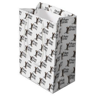 Sac Cadeau Moyen Joyeux anniversaire Tabby Cat fun