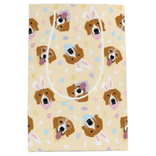 Sac Cadeau Moyen Joyeux Chiens Beagles de Pâques