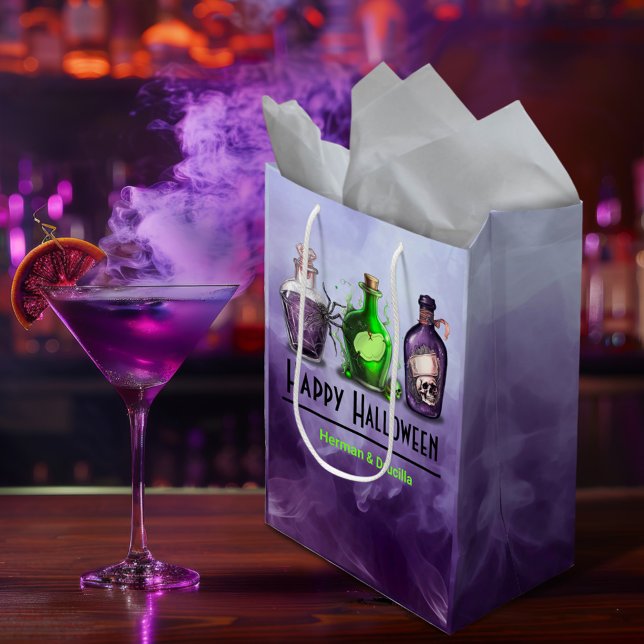 Sac Cadeau Moyen Joyeux Jar d'apothecaire d'Halloween (Créateur téléchargé)