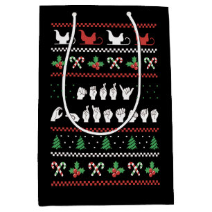 Sac Cadeau Moyen Joyeux Noël - ASL American Sign Language I