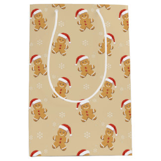 Sac Cadeau Moyen Joyeux Noël au pain d'épice