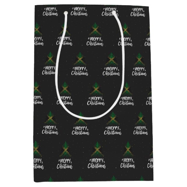 Sac Cadeau Moyen Joyeux Noël avec drapeau jamaïcain (Devant)