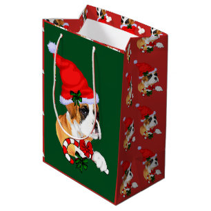 Sac Cadeau Moyen Joyeux Noël de chien de boîte