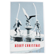Joyeux Noël. Sculptures de glace monstrueuses