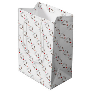 Sac Cadeau Moyen Joyeux Noël Winking Rudolph