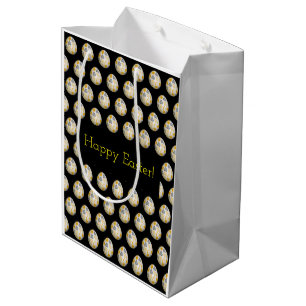 Sac Cadeau Moyen Joyeux Oeufs de Pâques Motifs Stylish