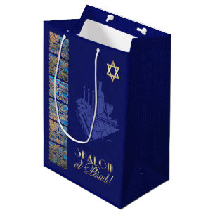 Sac Cadeau Moyen Joyeux Passover. Balises de papier-cadeau d'icône