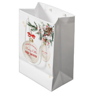 Sac Cadeau Moyen Joyeux petit Baby shower Noël moderne
