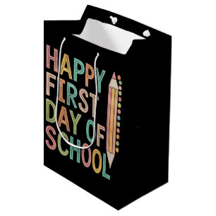 Sac Cadeau Moyen Joyeux premier jour de rentrée scolaire