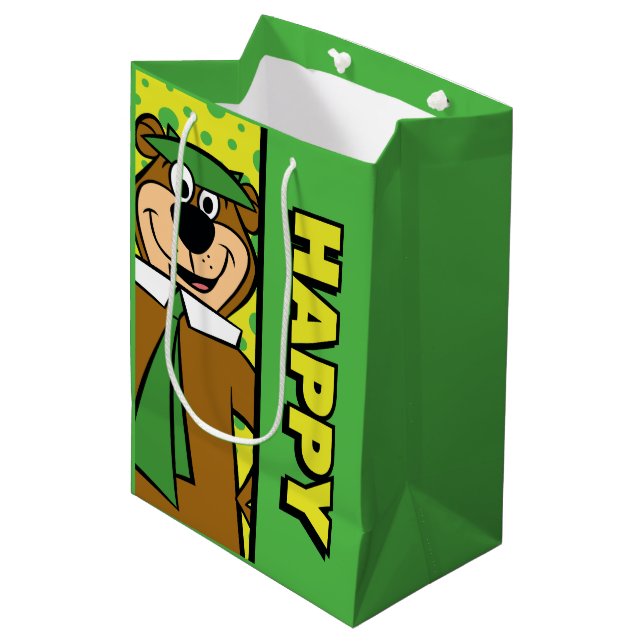 Sac Cadeau Moyen Joyeux Yogi Bear (Devant Angle)