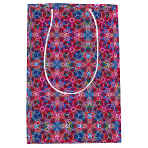 Sac Cadeau Moyen Kaléidoscope en Fleurs
