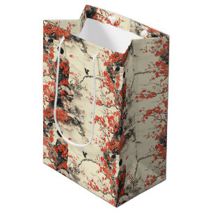 Sac Cadeau Moyen Kimono Couple Sakura Romantique Motif (2)