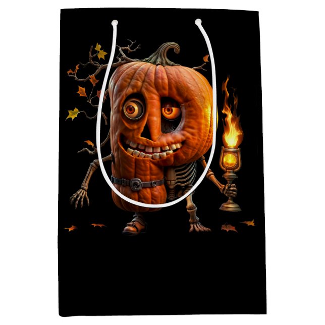 Sac Cadeau Moyen Kine de Halloween (Devant)