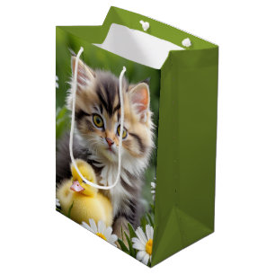 Sac Cadeau Moyen Kitten et cankling dans les marais