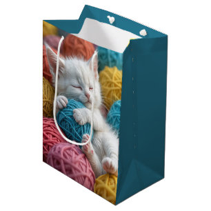 Sac Cadeau Moyen Kitty Anniversaire En Boules De Fer