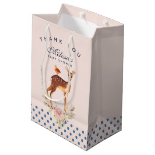 Sac Cadeau Moyen La belle daine Brown avec le blanc repère le baby