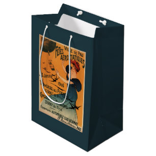 Sac Cadeau Moyen La femme Rouge-Dirigée attend l'affiche d'oiseaux