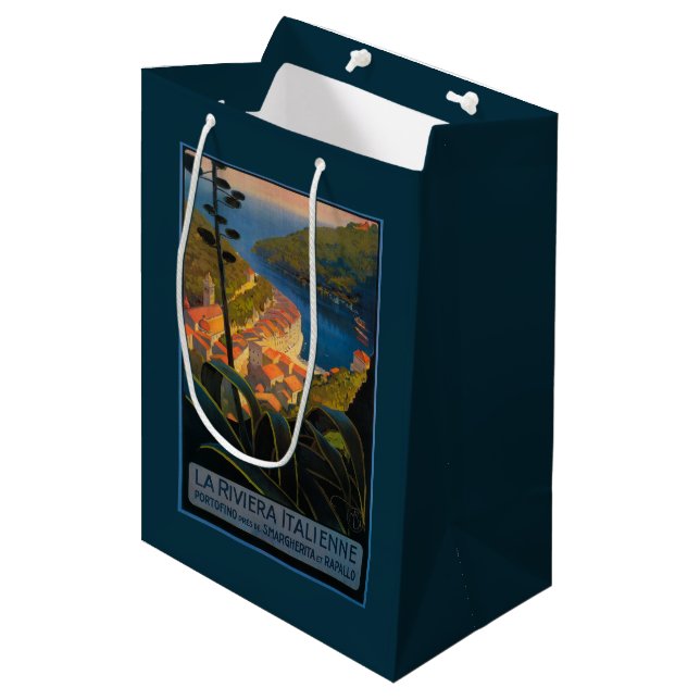 Sac Cadeau Moyen La la Riviera Italienne (Devant Angle)