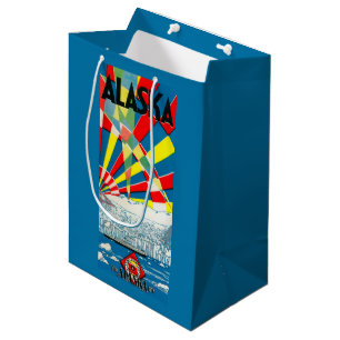 Sac Cadeau Moyen La ligne affiche de l'Alaska de paquebot