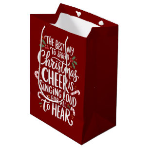 Sac Cadeau Moyen La Meilleure Façon de Répandre la Joie de Noël Elf