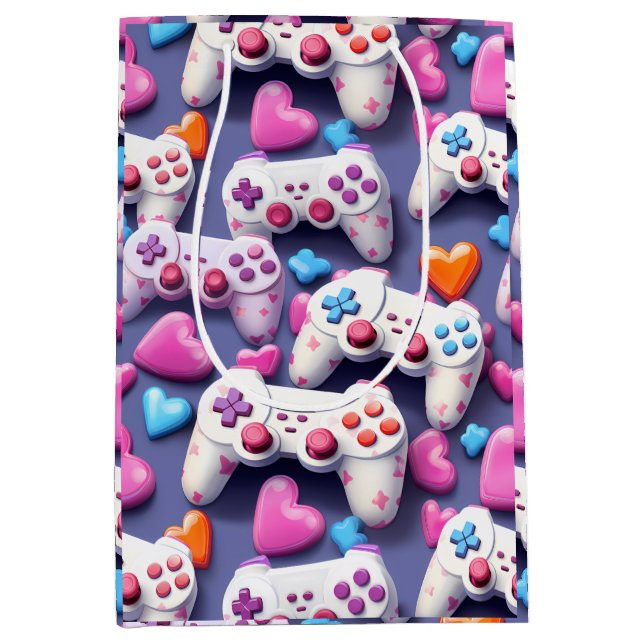 Sac Cadeau Moyen La Saint Valentin du joueur (Devant)