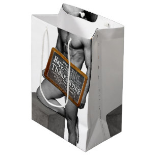 Sac Cadeau Moyen La tradition de Thanksgiving de SlipperyJoe's homm