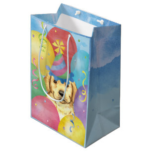 Sac Cadeau Moyen Laboratoire jaune des ballons d'anniversaire