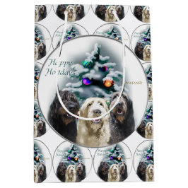 Sac Cadeau Moyen Labradoodle Trio Noël