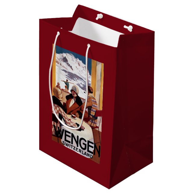 Sac Cadeau Moyen L'affiche promotionnelle de club incliné (Devant Angle)
