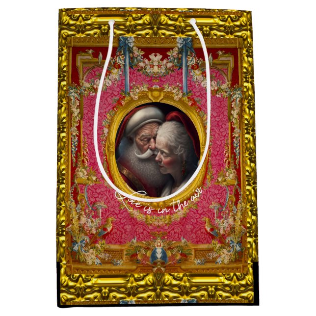 Sac Cadeau Moyen L'amour est dans l'air Cette saison (Devant)
