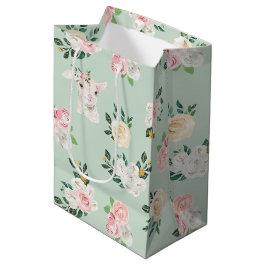 Sac Cadeau Moyen Lampes et Rose Clear Image sans fil