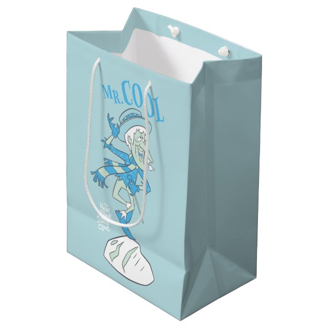 Sac Cadeau Moyen L'ANNÉE SANS SANTA CLAUS™ | Monsieur le Cool (Devant Angle)
