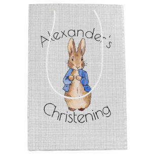 Sac Cadeau Moyen Lapin de Pâques classique personnalisé