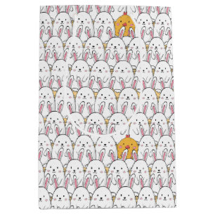 Sac Cadeau Moyen Lapin de Pâques et poupées