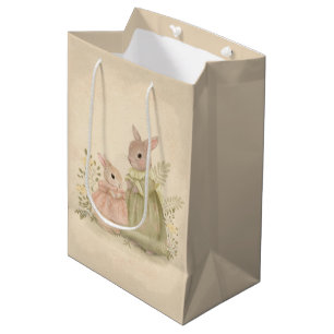 Sac Cadeau Moyen Lapin lapin maman et bébé