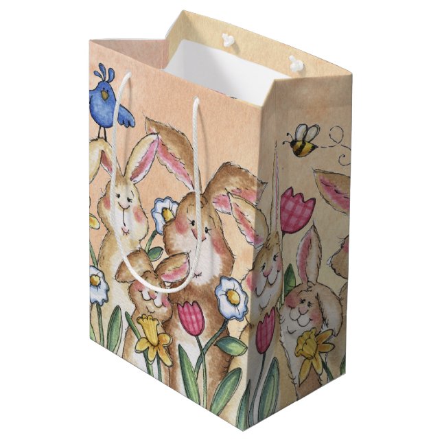 Sac Cadeau Moyen Lapins (Dos Angle)