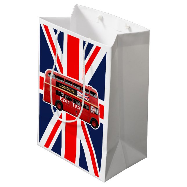 Sac Cadeau Moyen L'autobus rouge de Londres d'autobus à impériale (Dos Angle)