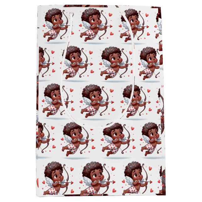 Sac Cadeau Moyen Le charme de Cupidon Be My Valentine (Devant)