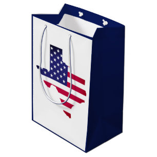 Sac Cadeau Moyen Le drapeau fait sur commande du Texas Etats-Unis
