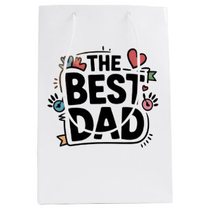 Sac Cadeau Moyen Le meilleur design de texte papa