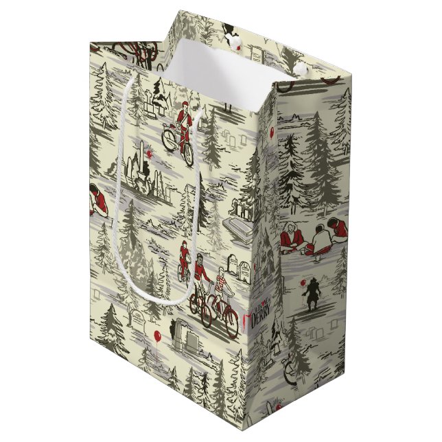 Sac Cadeau Moyen Le Motif du cimetière du Losers Club (Devant Angle)