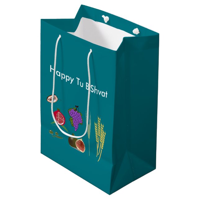 Sac Cadeau Moyen Le TU B'Shvat (Devant Angle)