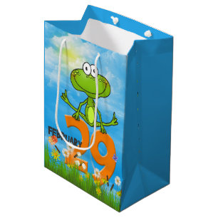 Sac Cadeau Moyen Leap Année Grenouille verte Anniversaire