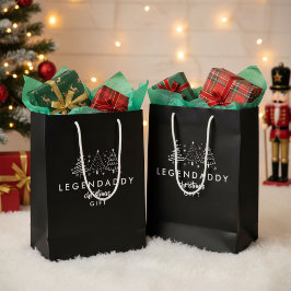 Sac Cadeau Moyen Legendaddy pour légendaire papas minimaliste Noël