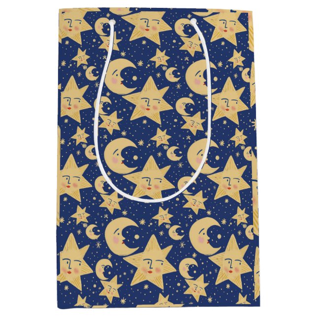 Sac Cadeau Moyen Les années 90 rétro Whimsy Goth Celestial (Devant)