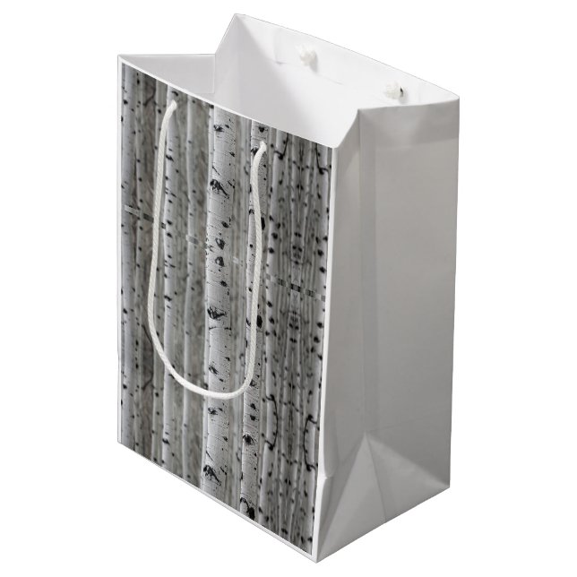 Sac Cadeau Moyen Les bouleaux (Devant Angle)