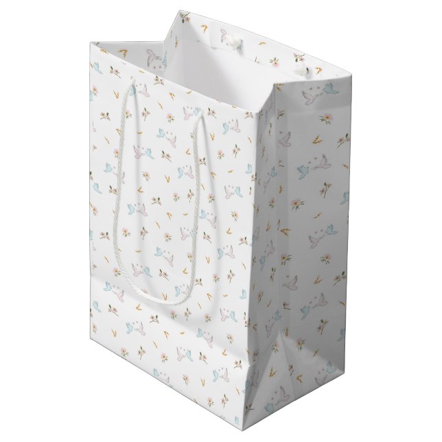 Sac Cadeau Moyen Les colombes gracieuses (Devant Angle)