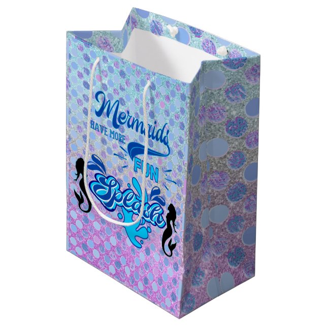 Sac Cadeau Moyen Les sirènes ont plus de plaisir (Devant Angle)