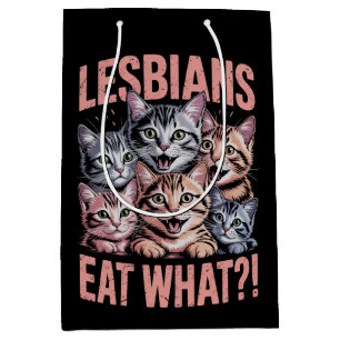 Sac Cadeau Moyen Lesbiennes Mangent Quoi Drôle Chat Lesbienne Fiert